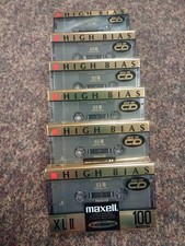 5 Maxell High Bias XLII 100 Minute Audio Cassette NEW SEALED