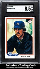 1978 Topps Ray Fosse #415 Milwaukee Brewers SGC 8.5 MLB Baseball 