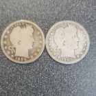 Barber Quarter 1899 & 1907 New Orleans US 25C Silver Coins Lot of 2. #320