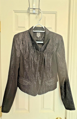 Seventy Two Changes Black Shimmery Evening Jacket, Size 2