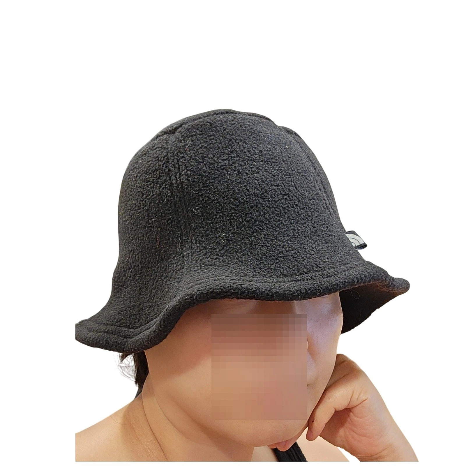 The North Face Polartec Fleece Bucket Hat Black Winter Warm Logo Unisex