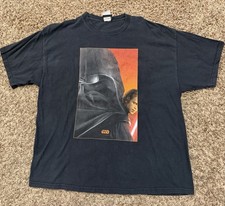 Star Wars Black 2005 Promo T Shirt Anakin Vader Split Revenge Tag Size 2XL