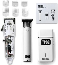 TPOB Slime 2 Barber Hair Clippers Trimmer Shaver Set Matte White