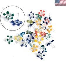 Small Daisy Flower Beads, Quality Hand Blown 25 5 Pack