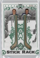 2021-22 Leaf Lumber Stick Rack Emerald 2/2 Frank Mahovlich Eddie Shack HOF ig4