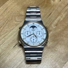 SEIKO Moon Phase Chronograph Watch 7A48-7000 Running Condition