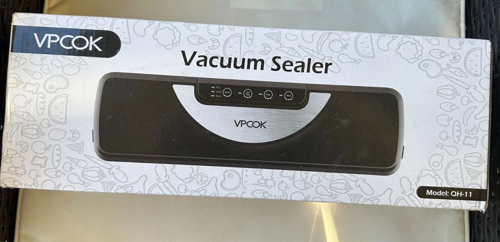 VPCOK Vacuum Sealer Machine QH-S12 One-Touch Seal Dry & Moist Modes NEW