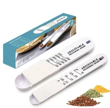 Adjustable Measuring Spoons Set  2 Adjustable Teaspoon and Tablespoon Set US