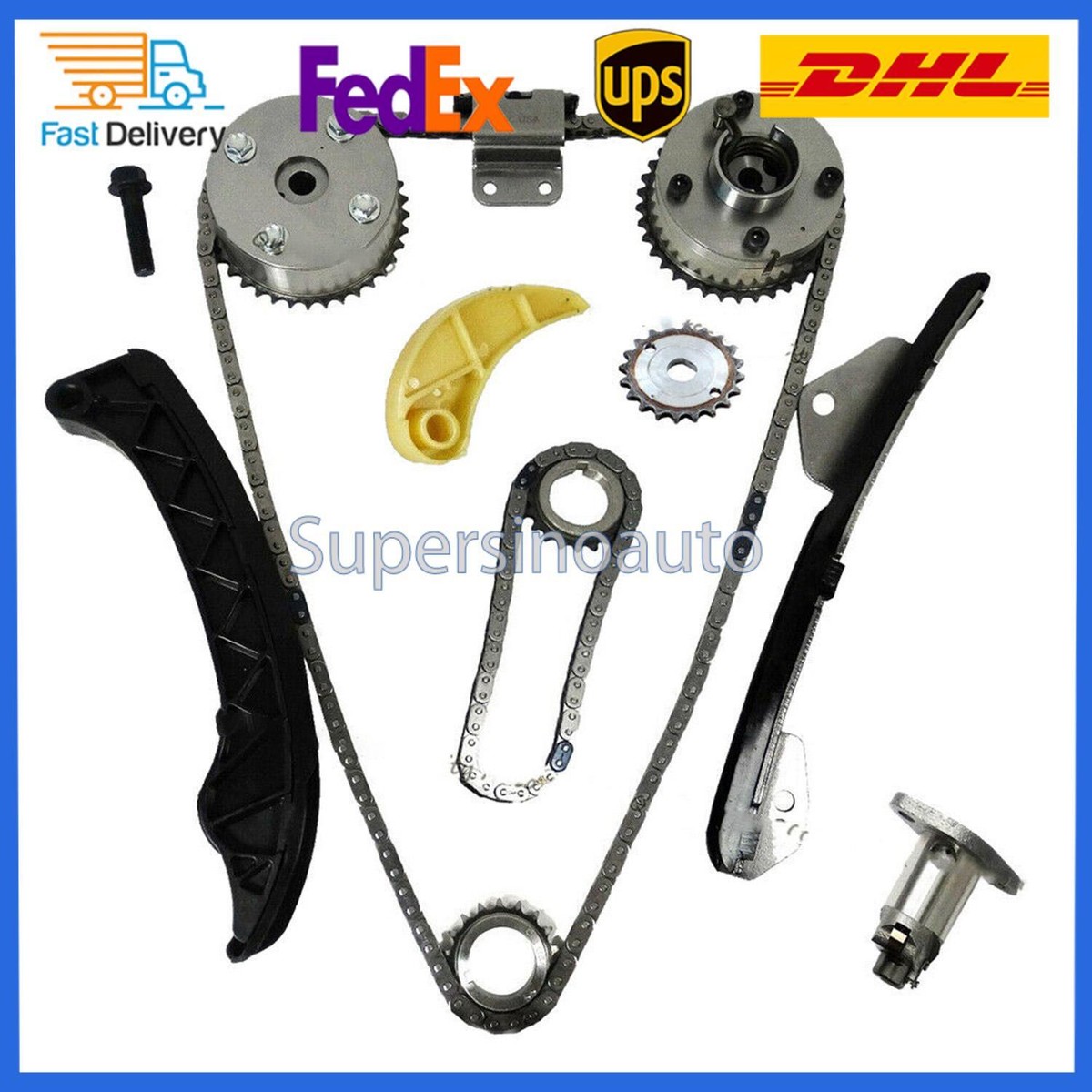 2 VVT TIMING CHAIN KIT for 1.8L TOYOTA COROLLA 09-15 MATRIX 09-13