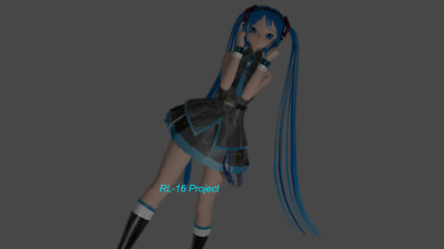 Anime viva happyyyy blender 3d long hair hatsune miku Playmat Gaming Mat