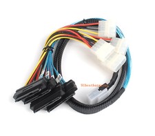 Mini SAS 36Pin SFF-8087 to SAS 29Pin SFF-8482 w/ 4-Molex Power Cable 1M US