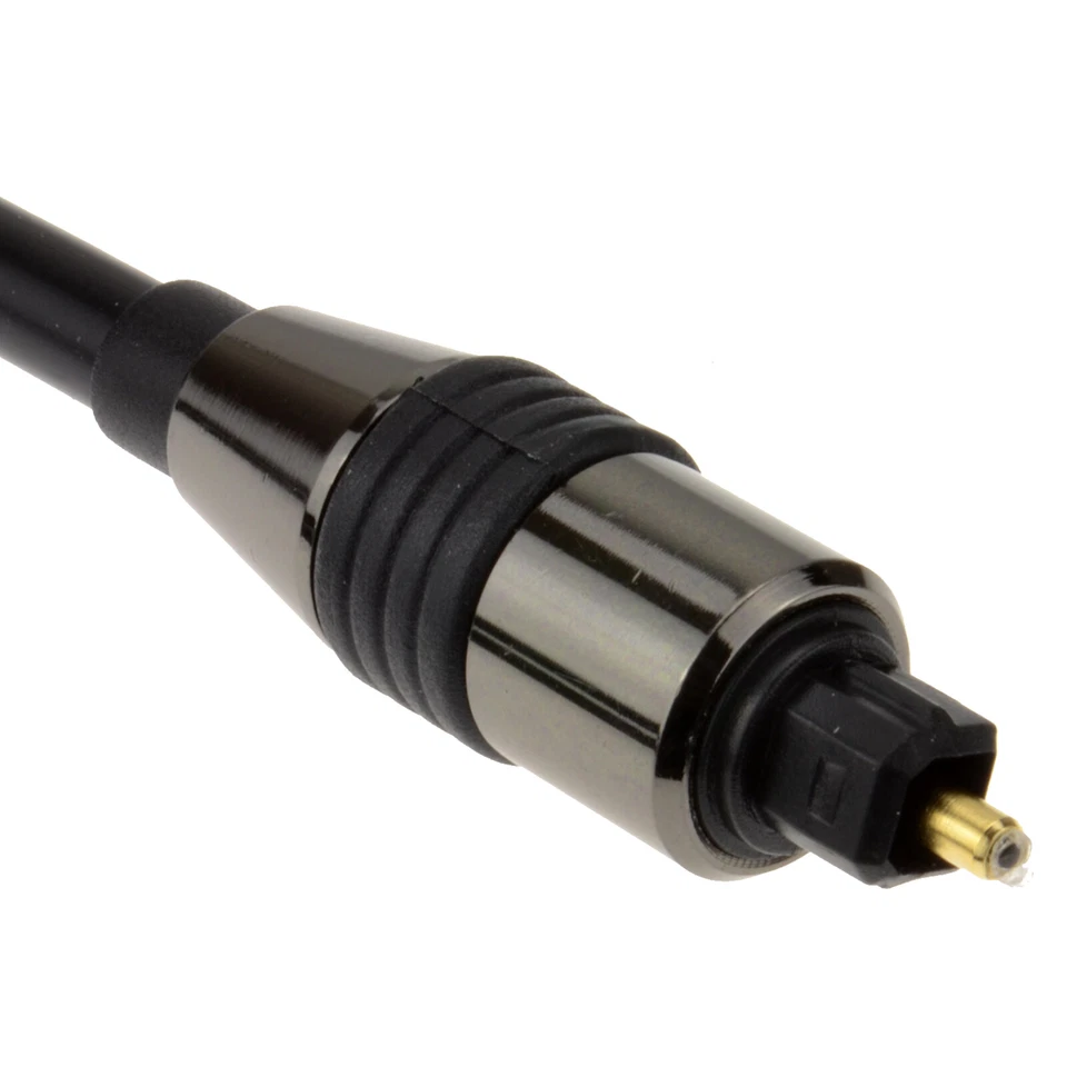 1m Black TOS Link TOSLink Optical Digital Audio Cable 6mm Thick Lead Soundbar - Image 3 of 4