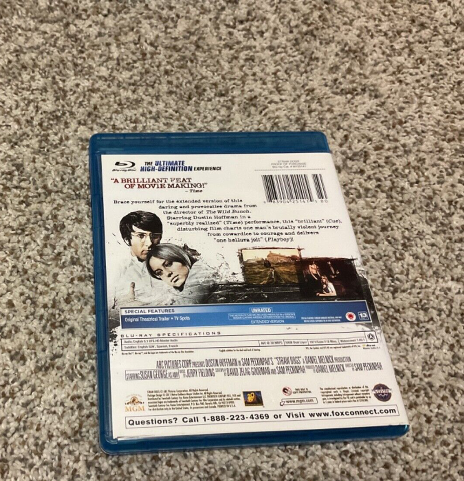 Straw Dogs (BluRay, Unrated Version) Dustin Hoffman, Sam Peckinpah