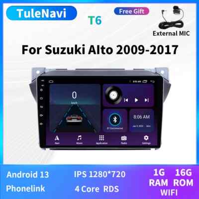For Suzuki Alto 09-17 Car Radio Android Carplay Multimedia Player GPS Navigation
