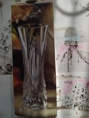 1 vase cristal d’ARQUES CHÂTELET Art Déco blanc transparent Design France n1454 - Photo 1/4