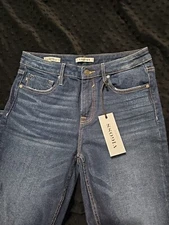VIGOSS FRANKIE WOMENS SLIM STRAIGHT CROPPED BLUE JEANS SIZE 27 NWT