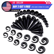 12-36PCS Large Size Stretching Kit Acrylic Spiral Taper Plugs Ear Gauge 00G-20MM