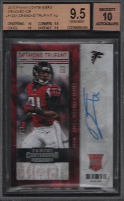 2013 Contenders Desmond Trufant RC Rookie Auto BGS 9.5/10 Cracked Ice /21
