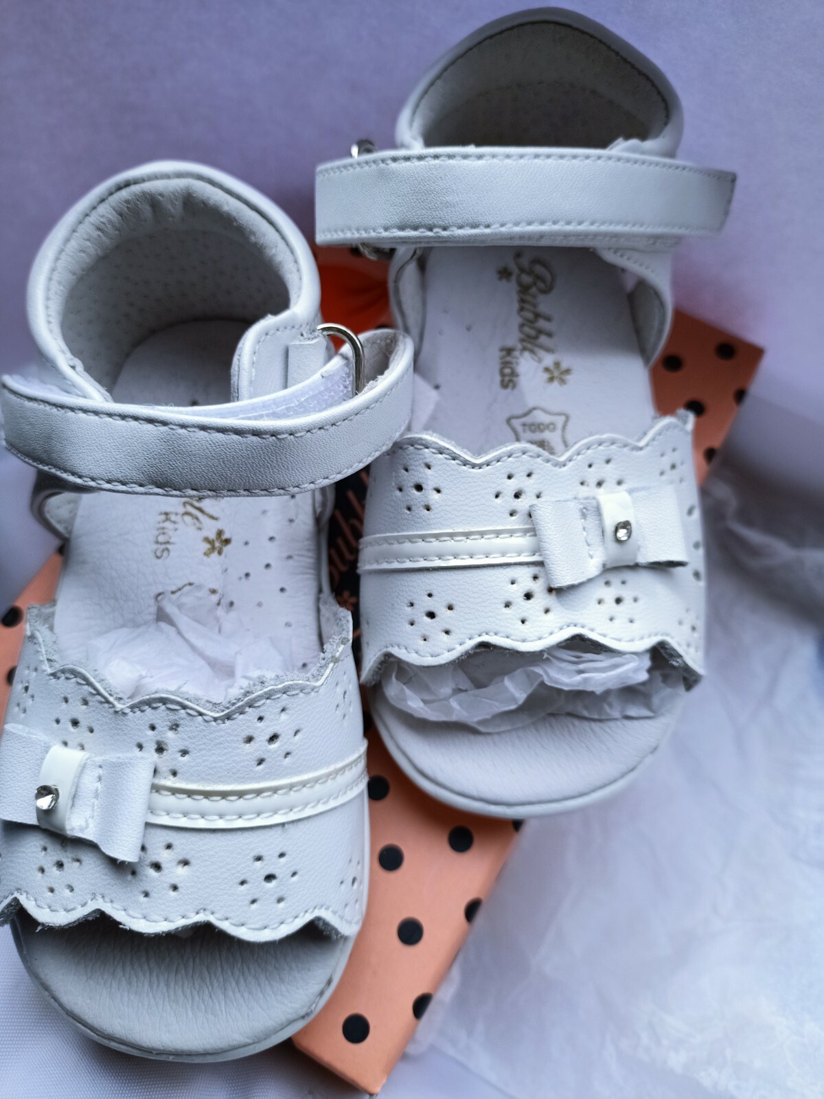 sandalia blancas Bubble Kids niña