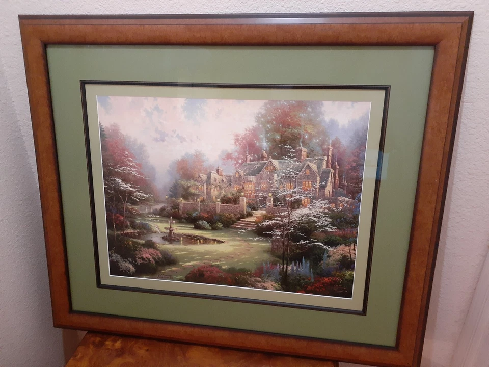 Thomas Kinkade "Jardines Beyond Spring Gate" Edición Limitada Galería Prueba. Foto 2 de 4