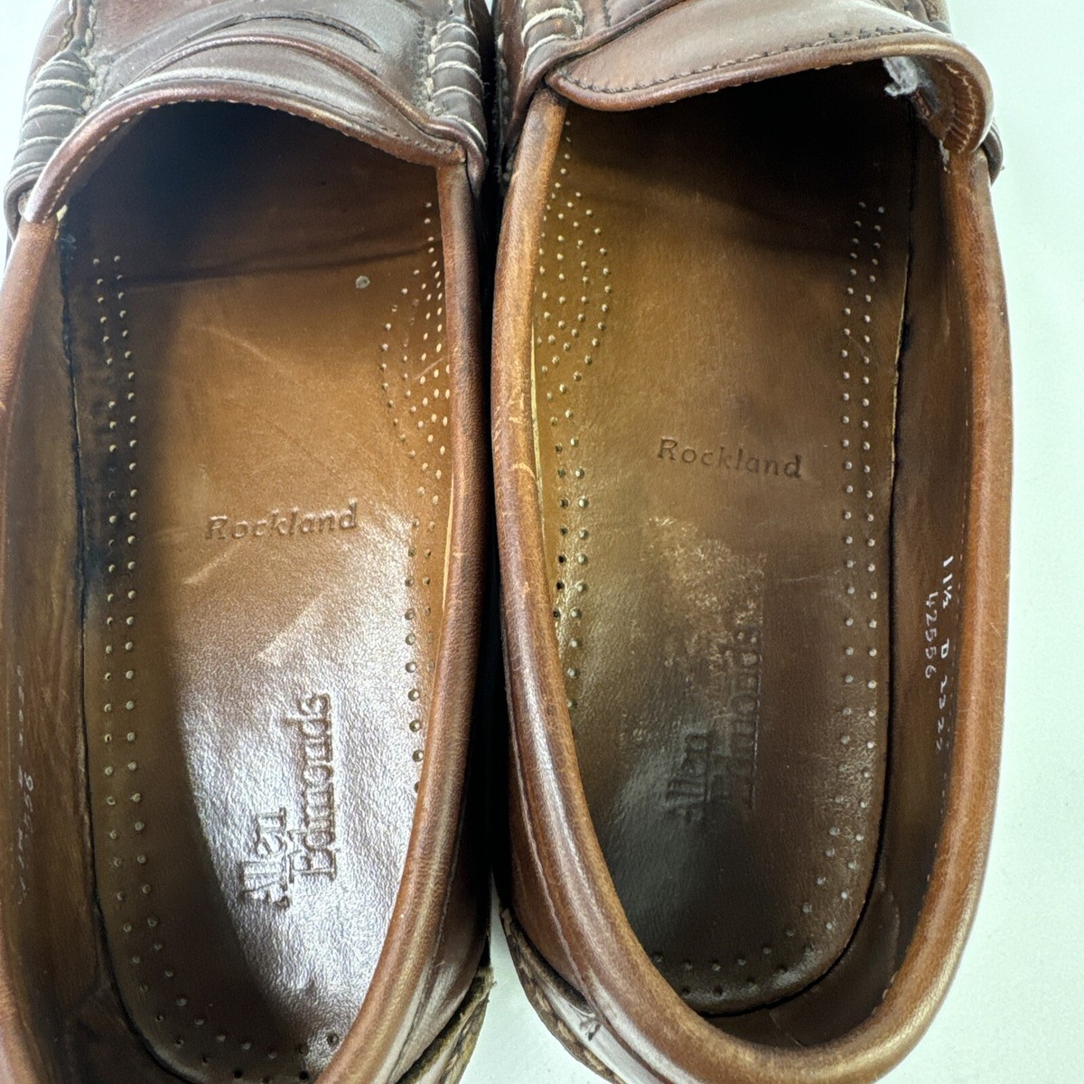 New! Allen Edmonds Rockland Brown Leather Penny Loafers Lug Sole Mens 8 D Allen Edmonds Rockland Men main image 4