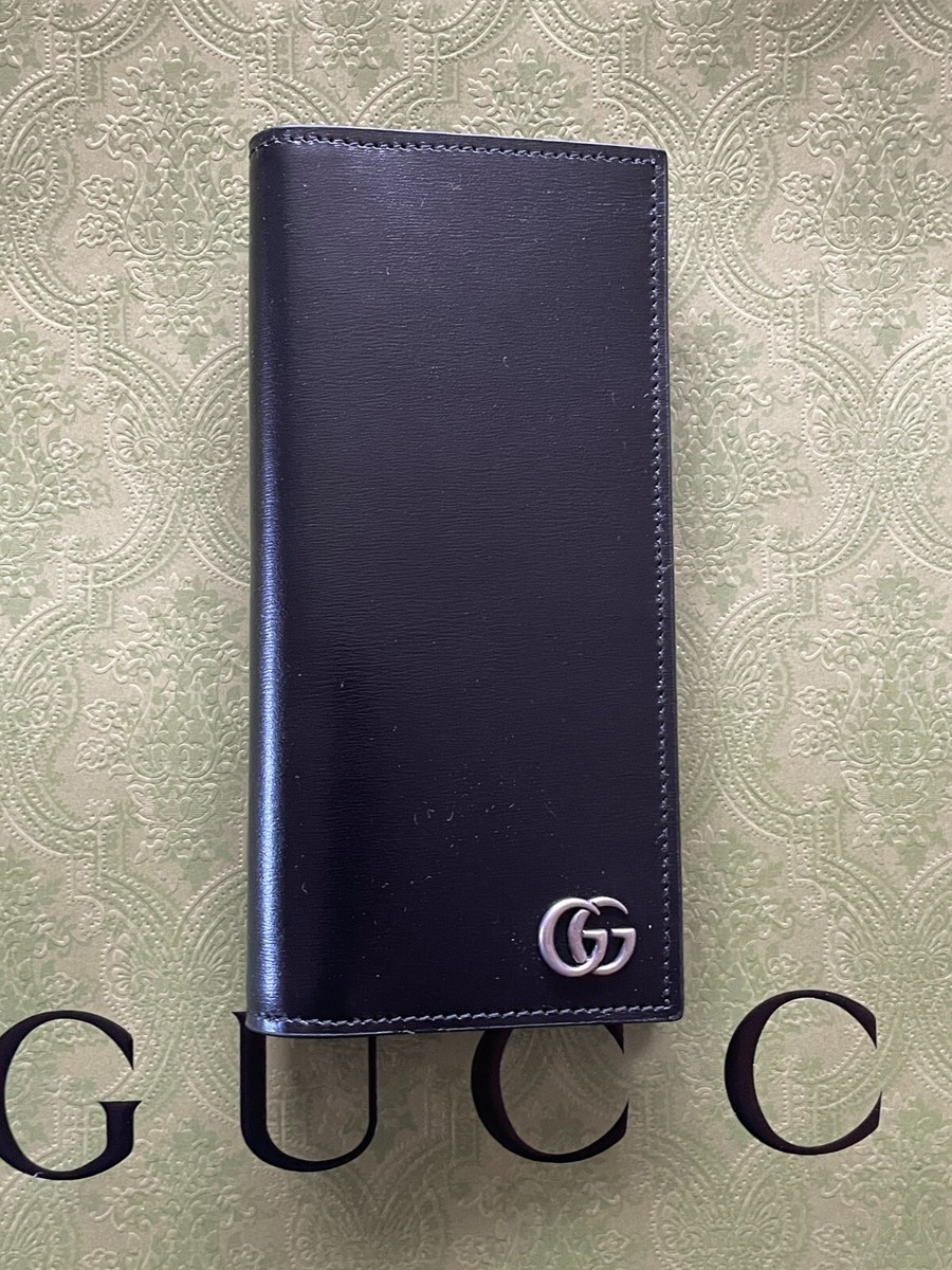 NWT Gucci Leather GG Marmont Bi-Fold Long Wallet | eBay