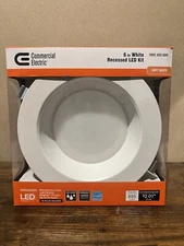 Commercial Electric Pro Series 6' Round LED Recessed Light Kit - Soft White 