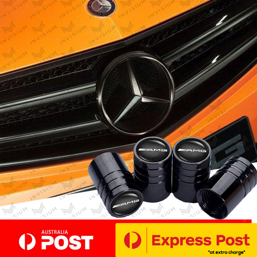 BLACK Mercedes AMG Car Tyre Stems Valve Dust Cover Caps C63 A C E S CLA A45 200 eBay