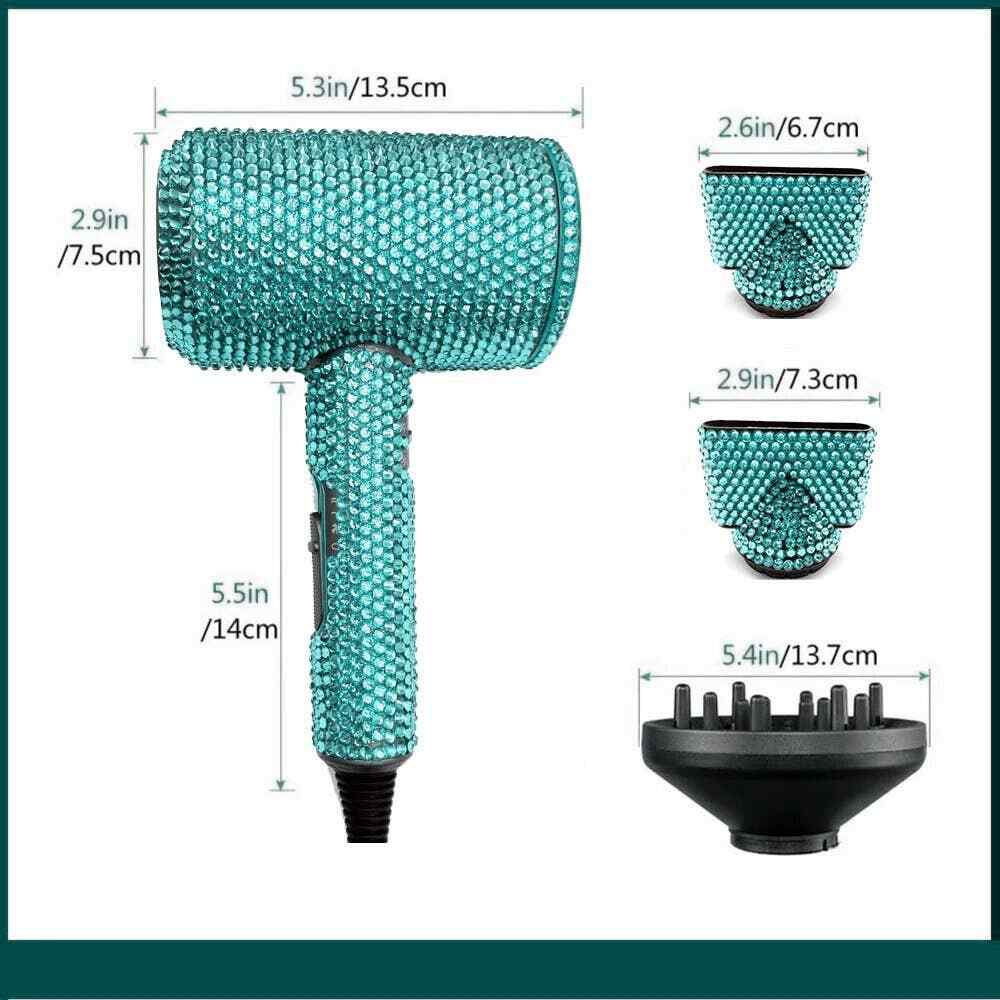 NWT Sparkling Bling Swarovski Crystal Rhinestone Hair Dryer  display picture 1