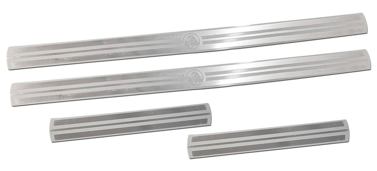 Genuine GM Holden Scuff Sill Plates with Lion Emblem Front for Vauxhall