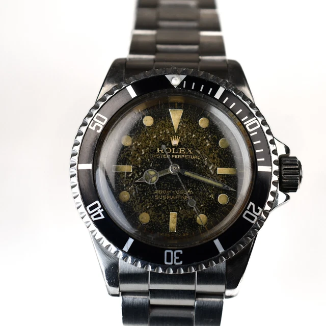 Rolex Submariner 1966 5513 Bart Simpson Brown Tropical Gilt Dial 40mm Automatic