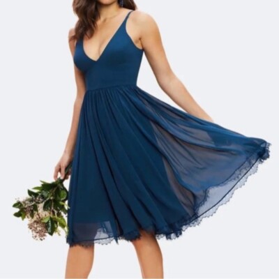 dress the population blue lace dress Dress The Population Navy Blue Long Lace Dress