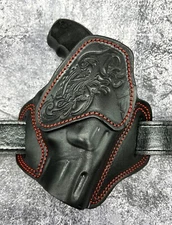 For 2" TAURUS 85 850 856 905, Right Hand Black/Red Open Top Western Belt Holster