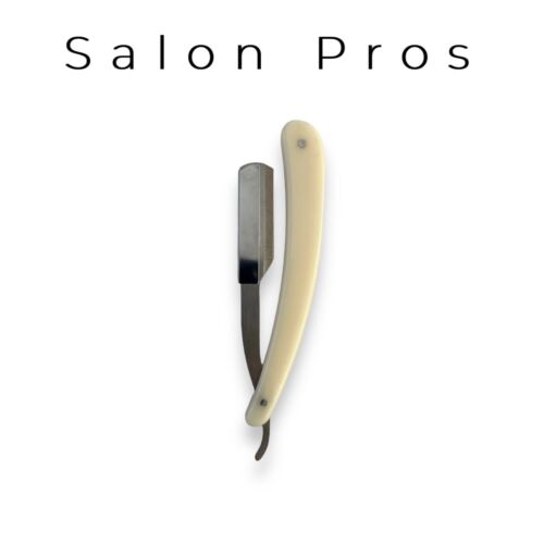 Afeitadora de corte de garganta para uso en peluquería y salón | Acero inoxidable + marfil - Imagen 1 de 7