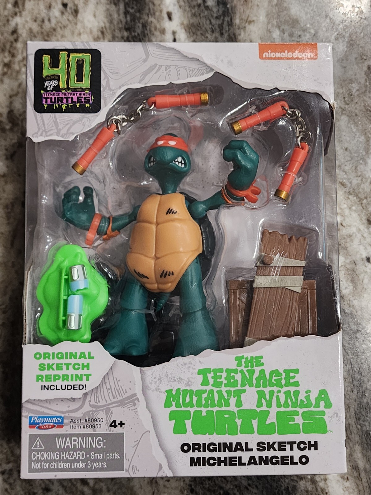 TMNT MICHAELANGELO Classic Sketch 40th Anniversary Ninja Turtles Original Figure