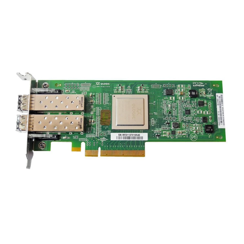QLogic QLE2562-F FC Dual Port 8Gb PCI-E x8 Network Adapter LP + 2x 8Gb SFP+ - Image 2 of 3