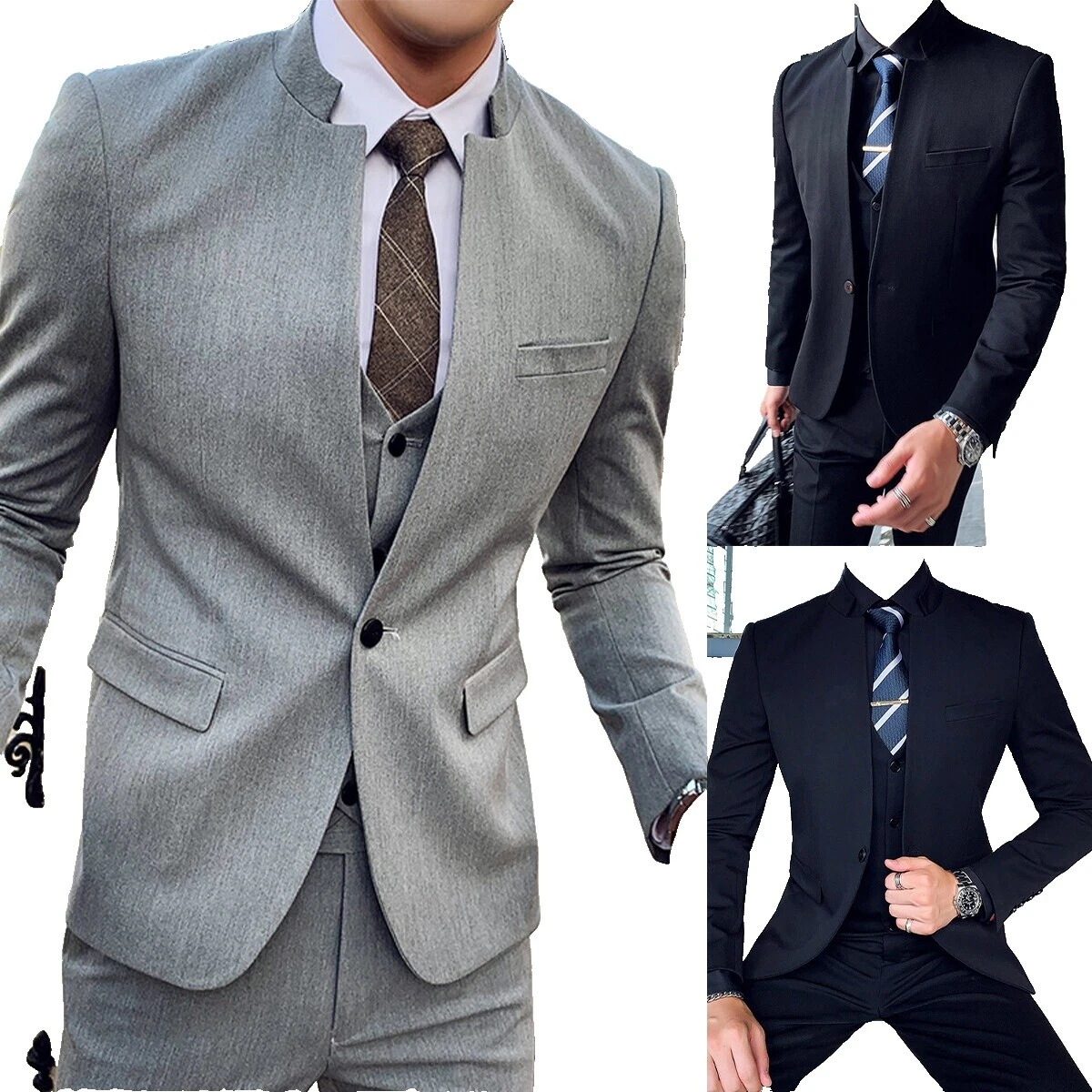 Trajes y Blazers Handmade Algodón Negro para Hombre