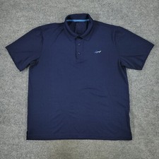 Greg Norman Polo Shirt Men Large Blue Golf Embroidered Logo PlayDry Short Sleeve
