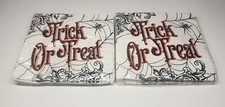 Spider Web With "Trick Or Treat" on paper Napkins Halloween 16ct 2 Pack