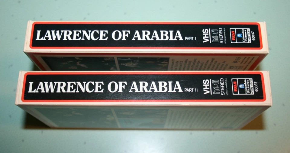 Vintage Lawrence of Arabia Parts 1 & 2 VHS Video 1962 Two Box Set FREE SHIP - Image 2 of 4