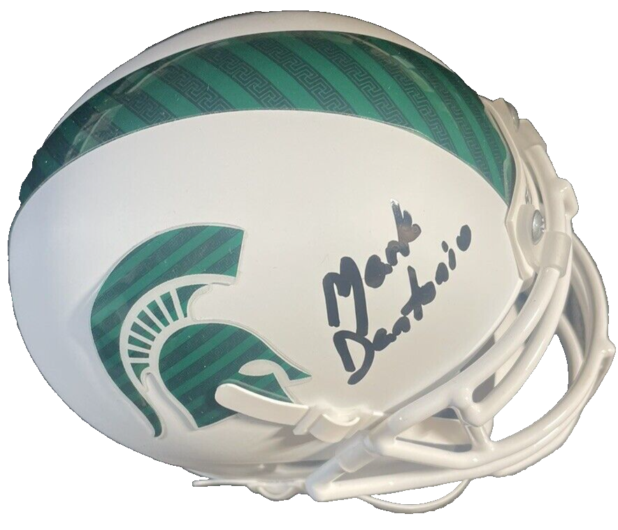 Mark Dantonio Autographed Signed Michigan Wolverines MICHIGAN STATE SPARTANS MINI HELMET BECKETT QR 