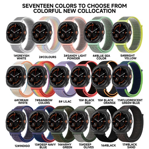 For Samsung Galaxy Watch Ultra/Ultra 2 47mm Woven Nylon Loop Band Strap Bracelet - 第 2/29 張圖片