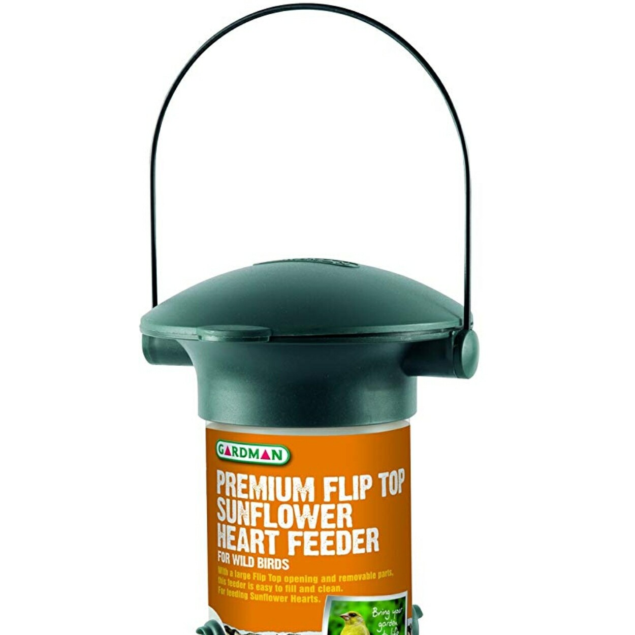 Gardman A01544 Premium Flip Top Sunflower Hearts Feeder For Sale
