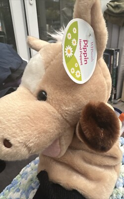 W H Smith Pippin Pferd Pony Fohlen Handschuh Puppe Stofftier Plüsch Brandneu