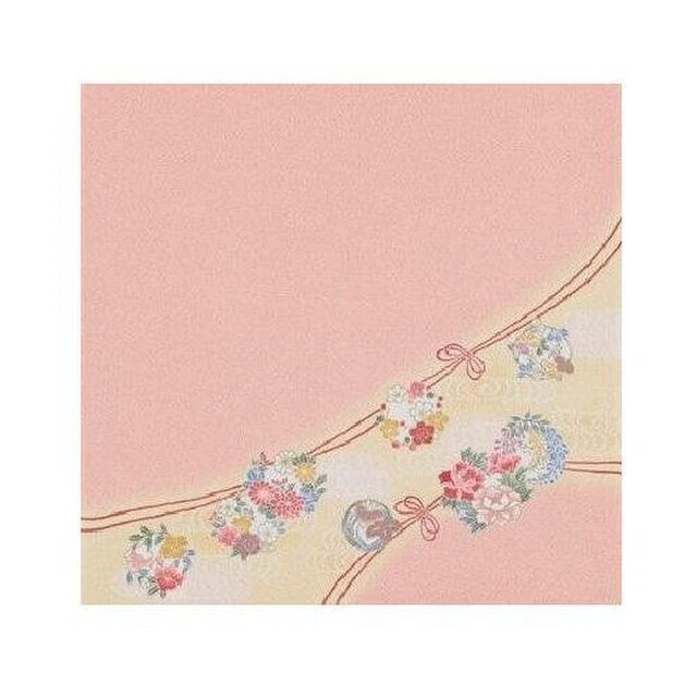 Silk Fabric 45cm 75cm Furoshiki Japanese Wrapping Cloth Yuzen Dyeing Flower Gift - Image 2 of 4