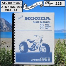 Honda Shop Manual 1980 ATC185, 1981-83 ATC 18...