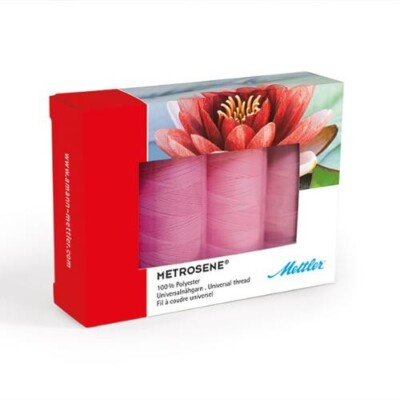 Mettler METROSENE Thread PINK 4 SPOOLS 100% POLYESTER 164 yards each 50 wt