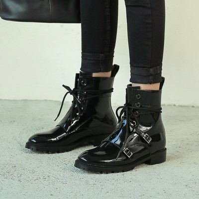 strap combat boots