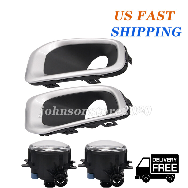 Pair of Fog Driving Light Bumper Lamps w/ Bezel Fit for 2015-2017 Jeep Renegade