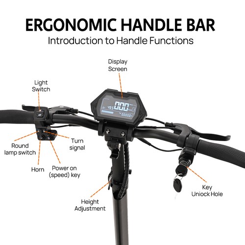 2000W Electric Scooter 70KM/H 60KM Foldable Portable Adult Off Road E-Bike - Picture 6 of 23
